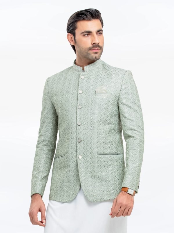 Men's Pastel Green Prince Coat