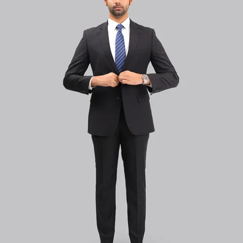 Black Plain Formal 2-Piece Suit