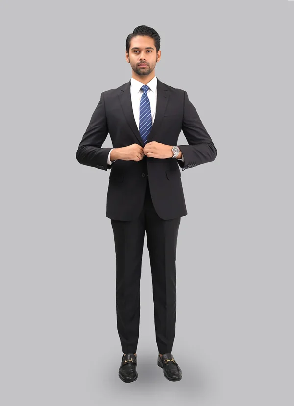 Black Plain Formal 2-Piece Suit