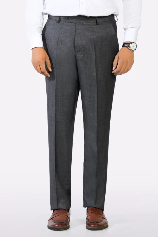 Dark Grey Regular Fit Formal Trouser
